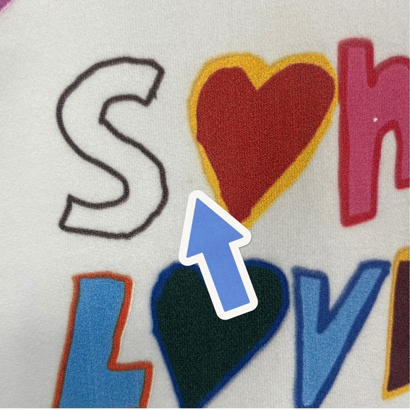 Mayfair Group x iscreamcolour Somebody Loves You Sweatshirt Crewneck‎ NWT S/M - Picture 15 of 15